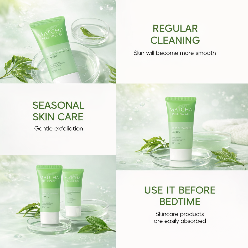 LAIKOU Matcha Exfoliating Exfoliate Peeling Gel Facial Scrub Moisturise  Nourishing Repair Scrubs Face Cream Skin Care