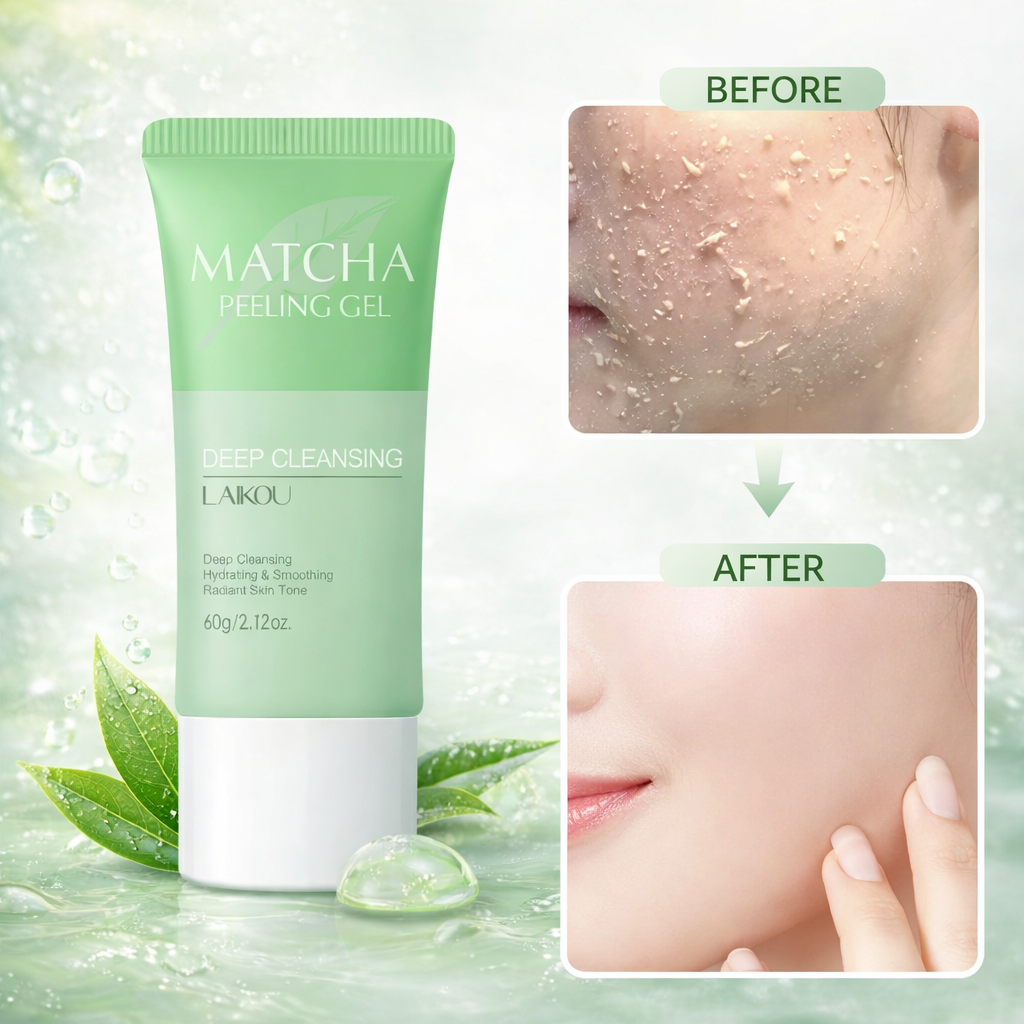 LAIKOU Matcha Exfoliating Exfoliate Peeling Gel Facial Scrub Moisturise  Nourishing Repair Scrubs Face Cream Skin Care