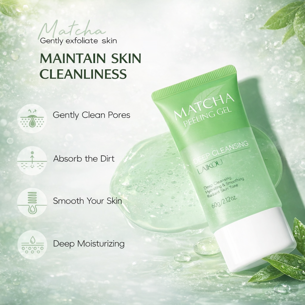 LAIKOU Matcha Exfoliating Exfoliate Peeling Gel Facial Scrub Moisturise  Nourishing Repair Scrubs Face Cream Skin Care